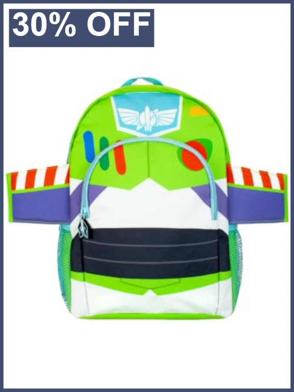 Disney Buzz Lightyear Kids Backpack Toy Story with Wings Daypack